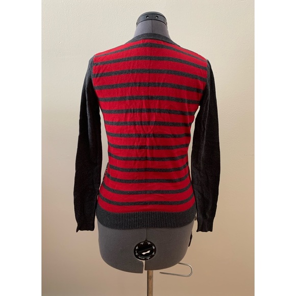 [Forever 21] Gray and Red Fair Isle Cardigan - Picture 3 of 5